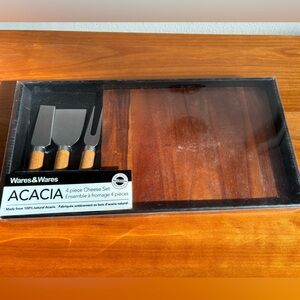 Wares&Wares 4 Pieces Knife Set 100% Natural Acacia